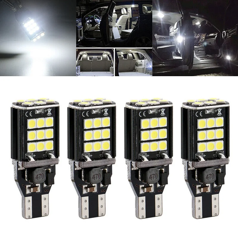 10Pcs  T15 T20 LED Bulbs 3030 24 Smd Led CanBus No Error Led Lamp For 24SMD Turn Signal PY21W Automotive LED Lights Brake Lights