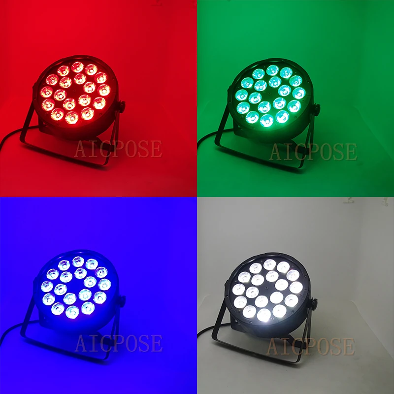 Плоский светодиодный прожектор Par 20 шт./лот 18x10 Вт 18*10 RGBW 4 в 1 PAR DMX512 контрольное