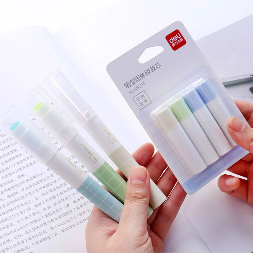 

3pcs Pen Type Solid Glue Can Replace The Core Glue Stick Transparent High Viscosity Glue Kawaii Stationery School Office Supply