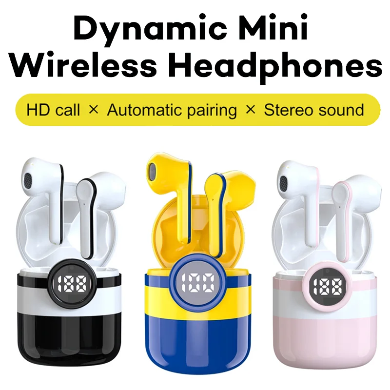 

P83 Cartoon Wireless Earbuds Minion Earphone BT 5.1 True Stereo Headphones For Xiaomi Huawei PK Pro12 Airpoding TWS