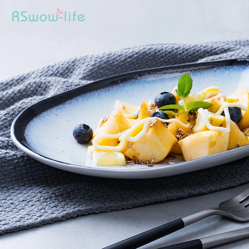 Креативная специальная керамическая пластина неправильный Западный ужин Ramen