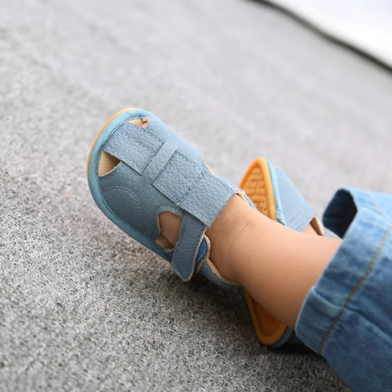 

Summer PU Sandals Boys Girls Sandals Solid Color Soft Soled Anti-Slip Children Kids Shoes Summer Beach Sandals 111