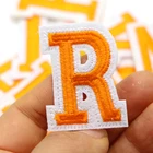 1 шт. A-Z оранжевого цвета с надписями на английском языке приклеивающиеся утюгом нашивки 3D вышитые наклейки Патчи для одежды кепки, шапки с возможностью нанесения собственного логотипа Швейные Diy Аппликация
