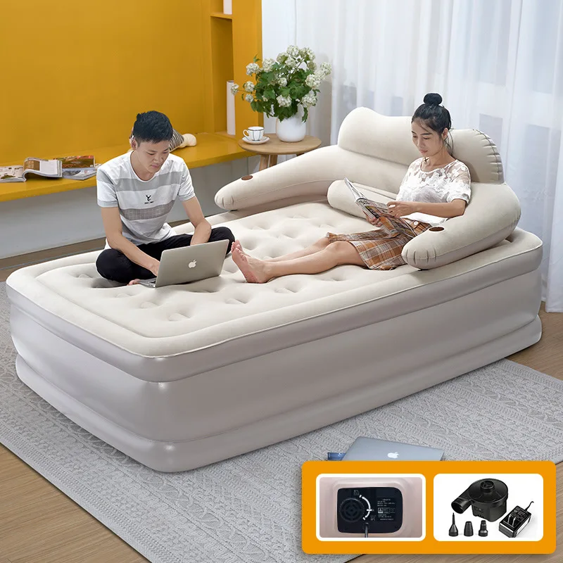 Домашняя надувная кровать для сна утолщенная складная портативная двухместная