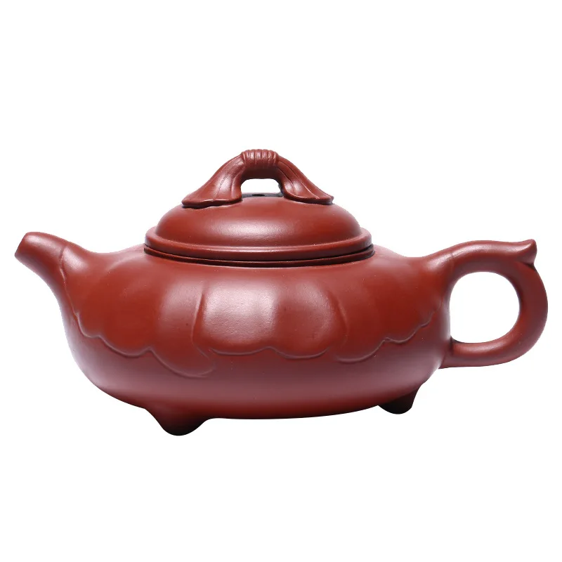 

Yixing purple clay teapot famous handmade teapot raw material Dahongpao skirt flower teapot gift tea set