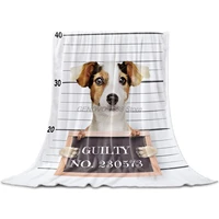 sweet home fleece throw blanket full size jack russell terrier bad dog lightweight flannel blankets for couch bed living roo