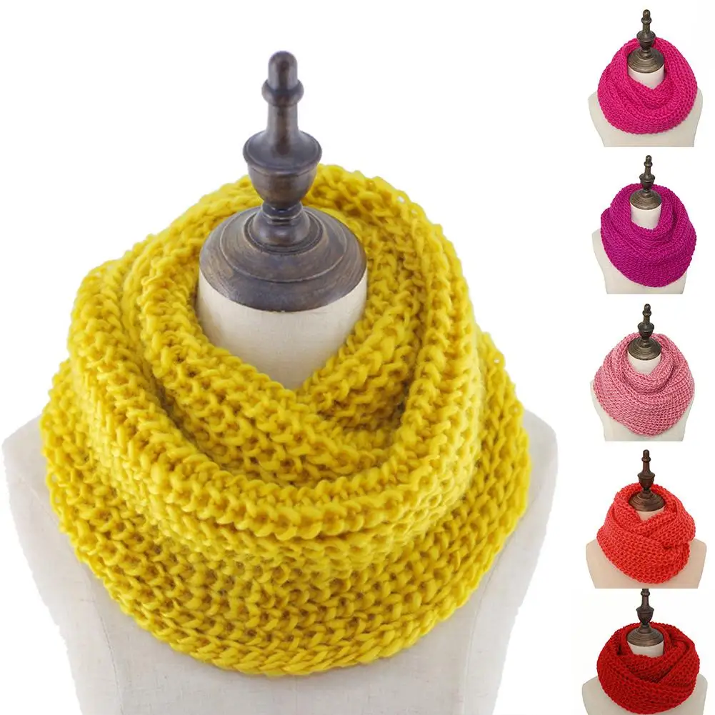 Новая мода для мужчин и женщин зима теплая Бесконечность 2 Круг Кабель вязаный