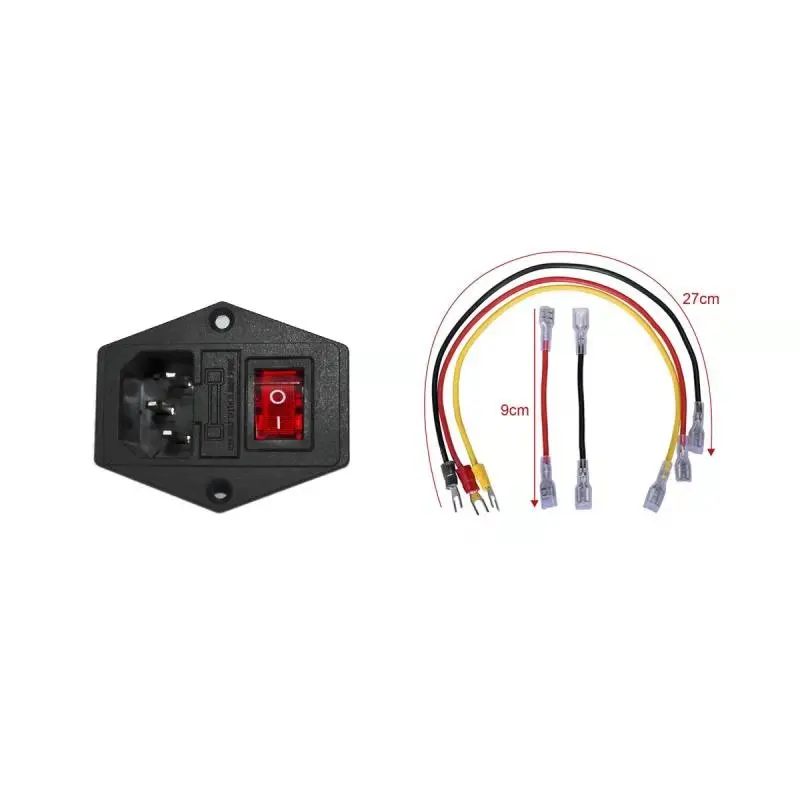 SIMAX3D 15 A 250 V переключатель питания AC 3pin розетка переменного тока с красным тройным