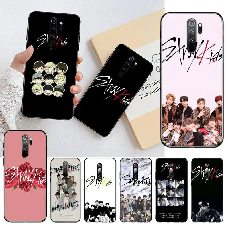 Felix stray kids hyunjin chan woojin black чехол для телефона Корпус Redmi Note 9 8 8T 8A 7 6 6A Go Pro Max K20|Бамперы|