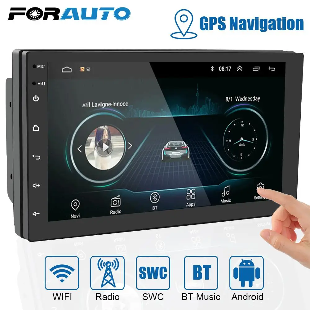 

Android 10.0 7" HD Touch Screen Multimedia Video Player Car Radio 2-Din GPS Navigation Bluetooth WiFi Multimedia Video Player