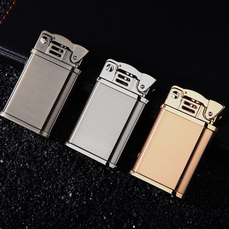 Медная кремневая Зажигалка в стиле ретро латунная металлическая Мужская