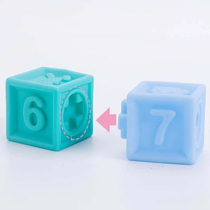 

Baby Vinyl Squeeze Blocks Parent-child Interactive Game Enlightenment Early Education Bathing Toy Infant Gift