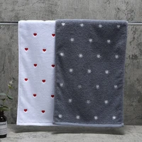 2pcs 3575 cm love pattern cotton face towels bathroom christmas gift towels for adults for couple asciugamani bathroom towels