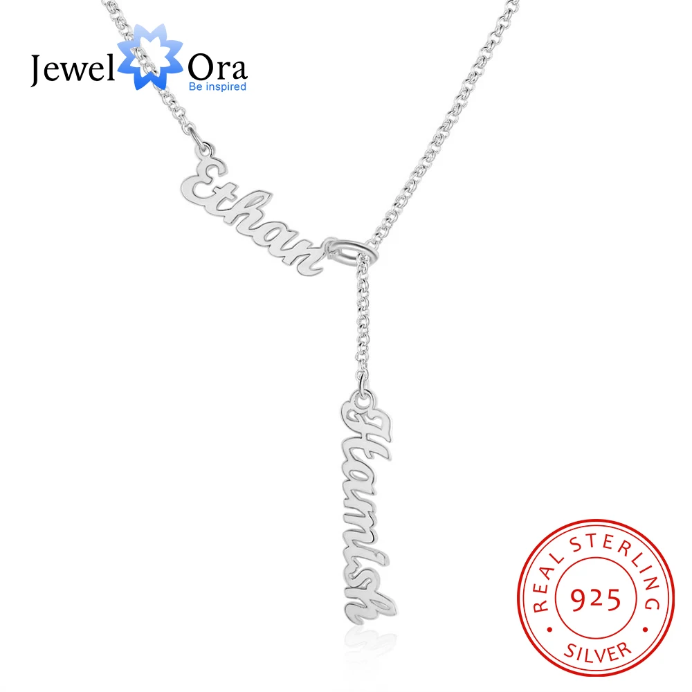 JewelOra персонализированные ожерелья из стерлингового серебра 925 пробы с именной