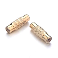 2pcslot rca female to rca female av audio video coupler connector adapter rca ff copper connectors
