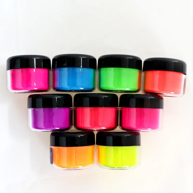 Акриловая пудра для резьбы по ногтям 15 г флуоресцентный цветной пигмент