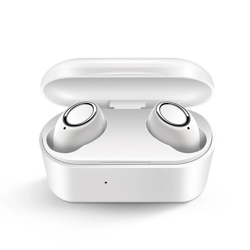 White Сенсорный экран 3D Мода с глубоким басом наушники стерео звук Беспроводной Bluetooth V5.0 гарнитура Портативный TWS вкладыши Наушники с зарядный чехол - Цвет: White
