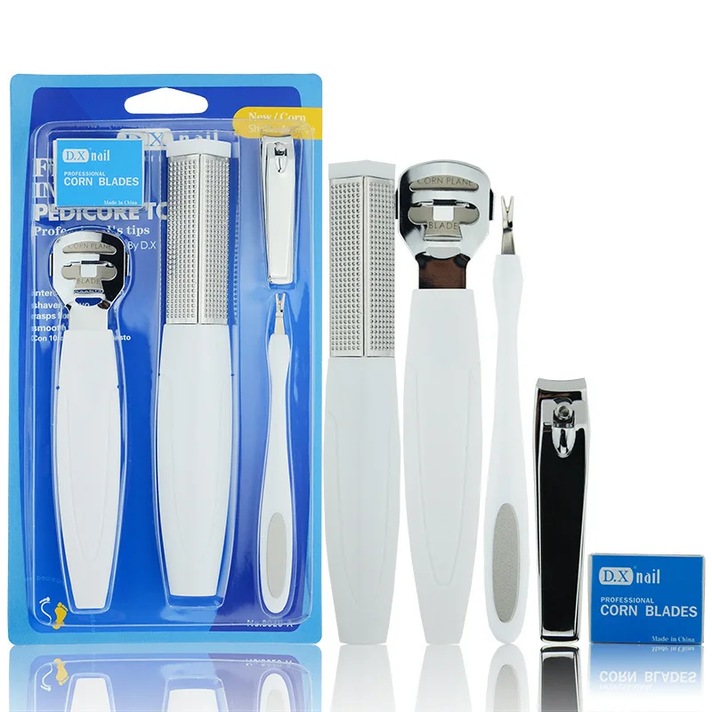 Инструмент для отшелушивания мозолей набор ножей педикюра ног пилка кожи 5 в 1
