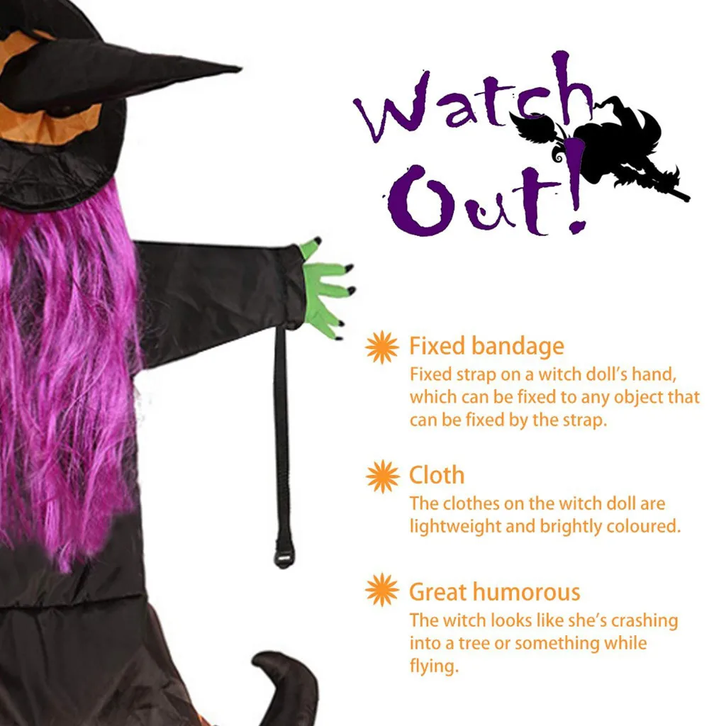 Хэллоуин дерево дверь крыльцо украшение реквизит сбой ведьма в Украшение