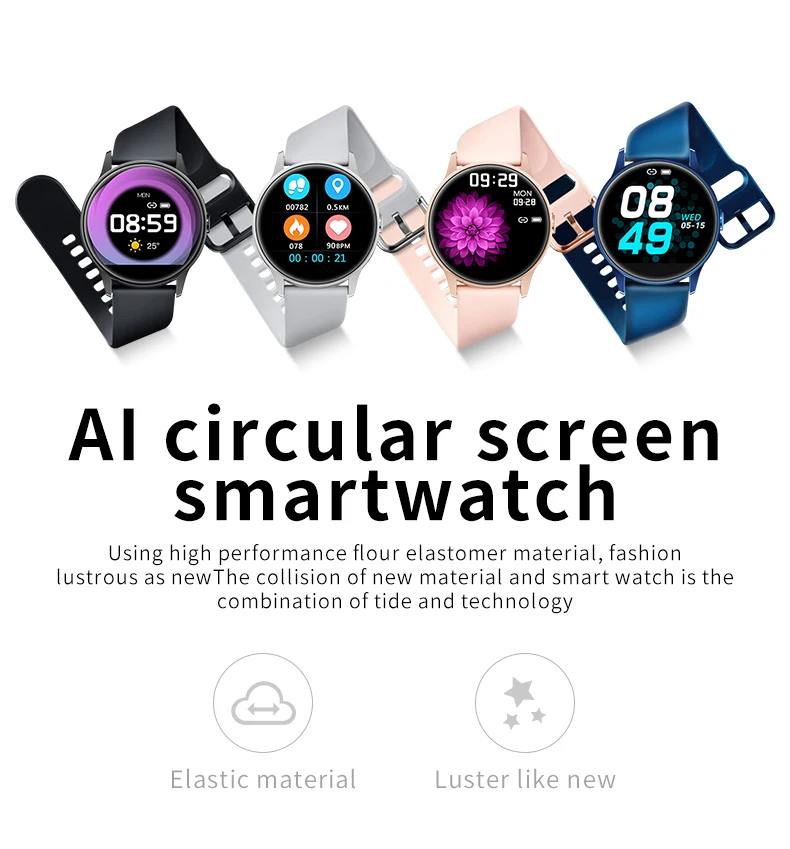 Wearpai C009 полностью умные часы с сенсорным экраном для Android iOS IP68 Водонепроницаемый фитнес-трекер монитор сердечного ритма умные часы для мужчин