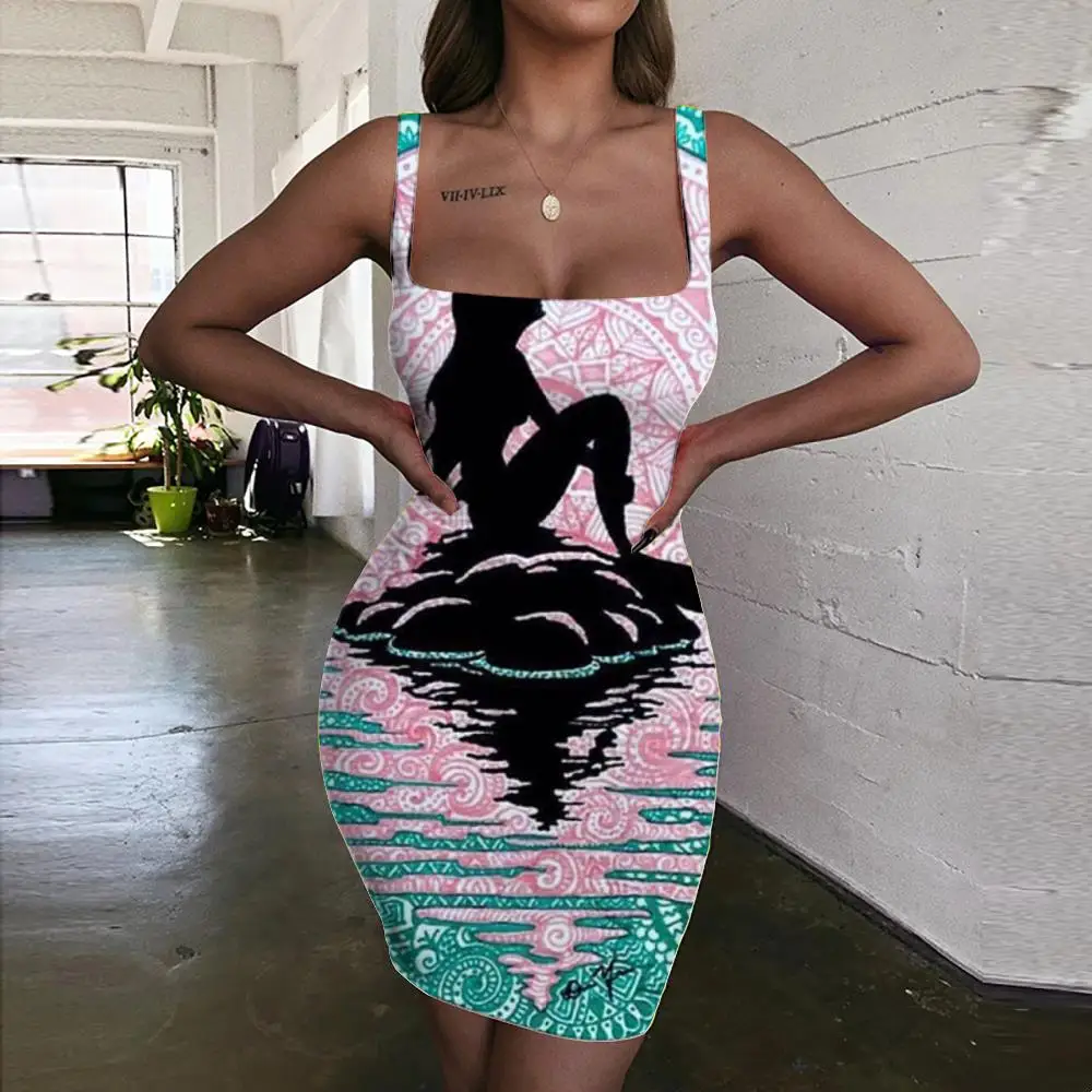 

Giyu Brand Mermaid Dresses Women Ocean Vestido Sexy Abstract Ladies Dresses Psychedelic Bodycon Dress Womens Clothing Party