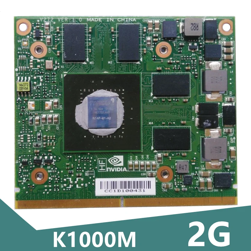 Quadro K1000M K 1000m vídeo VGA tarjeta gráfica N14P-Q1-A2 010176C00-600-G para portátil HP Elitebook 8560w 8570W dell m4800 m47