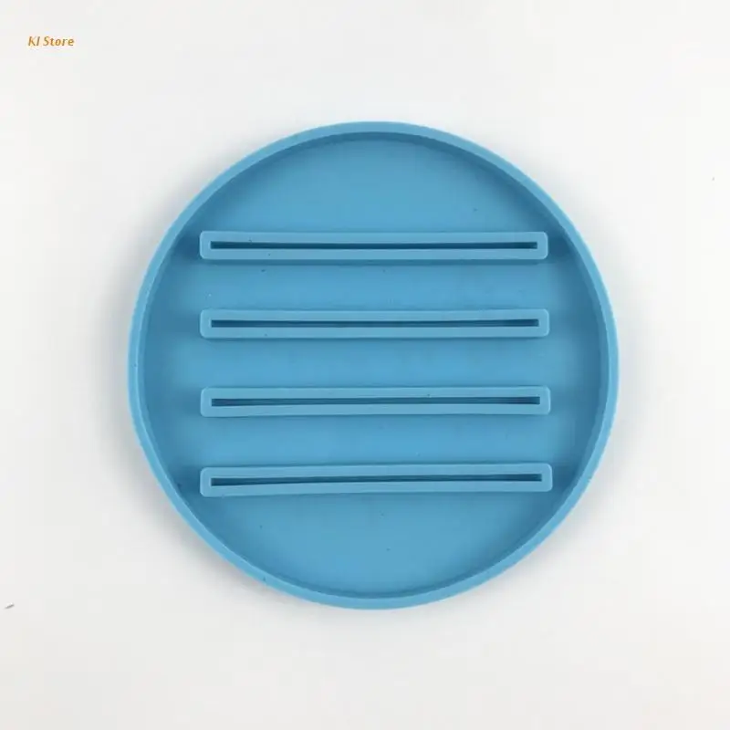 

5 Pcs/Set Coaster + Stand Epoxy Resin Mold Cup Mat+Holder Base Casting Silicone Mould DIY Crafts Jewelry Home Decorations J78F