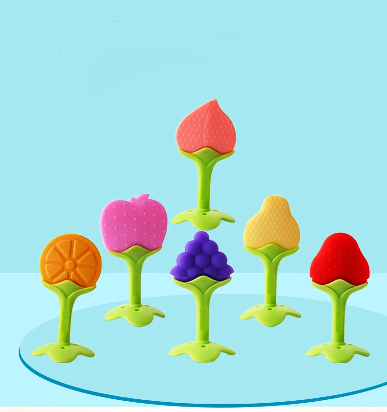 Фруктов безопасный Прорезыватель для малышей игрушки милые погремушка детской