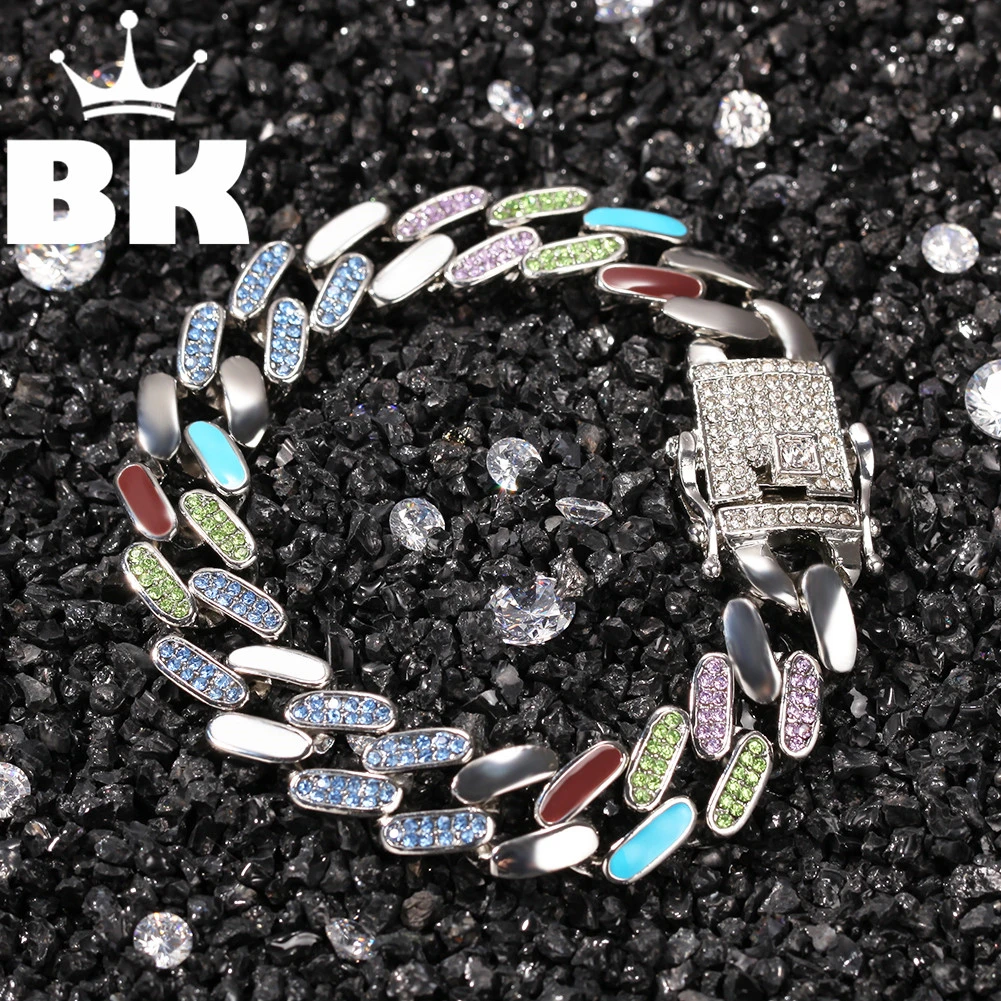 Яркий мужской браслет из кубинской панцирной кожи 12 мм|Цепочки и браслеты| |