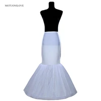 wholesale price 1 hoop bone elastic waist petticoat for bridal mermaid wedding dress crinoline slip underskirt in stock fast