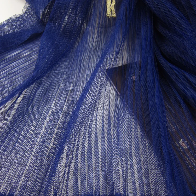 Вечерние платья плиссированная сетчатая ткань 5 метров шириной 155 см белый хаки