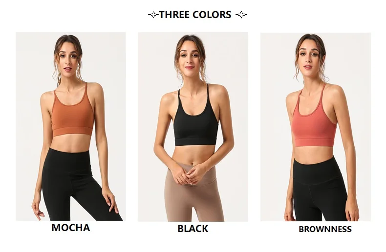 

Fashion Sportswear Crop Top Bra for Women Running Shockproof Beauty Back Gym Bra No Underwire