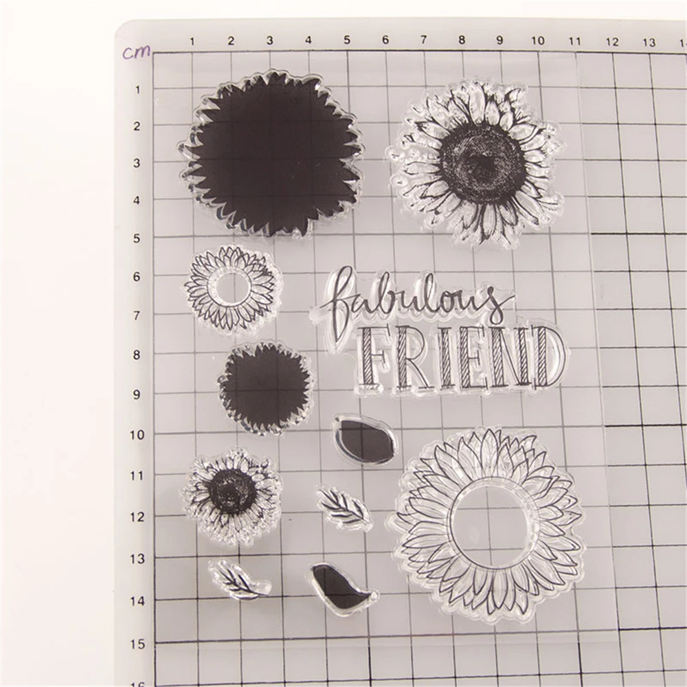 Sun Flower Metal Cutting Dies and Clear Stamps Set New 2020 Christmas Scrapbooking Make Card Album Craft Stencil Arrivals | Дом и сад
