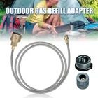 Туристическая газовая плита, адаптер для заправки пропана для горелки LPG плоская муфта для цилиндрической емкости