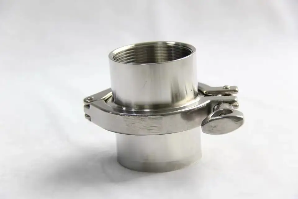Металлист 1/"-2" DN15-DN50 SS304 нержавеющая сталь санитарно-гнездовой резьбовой наконечник трубные фитинги три типа зажима