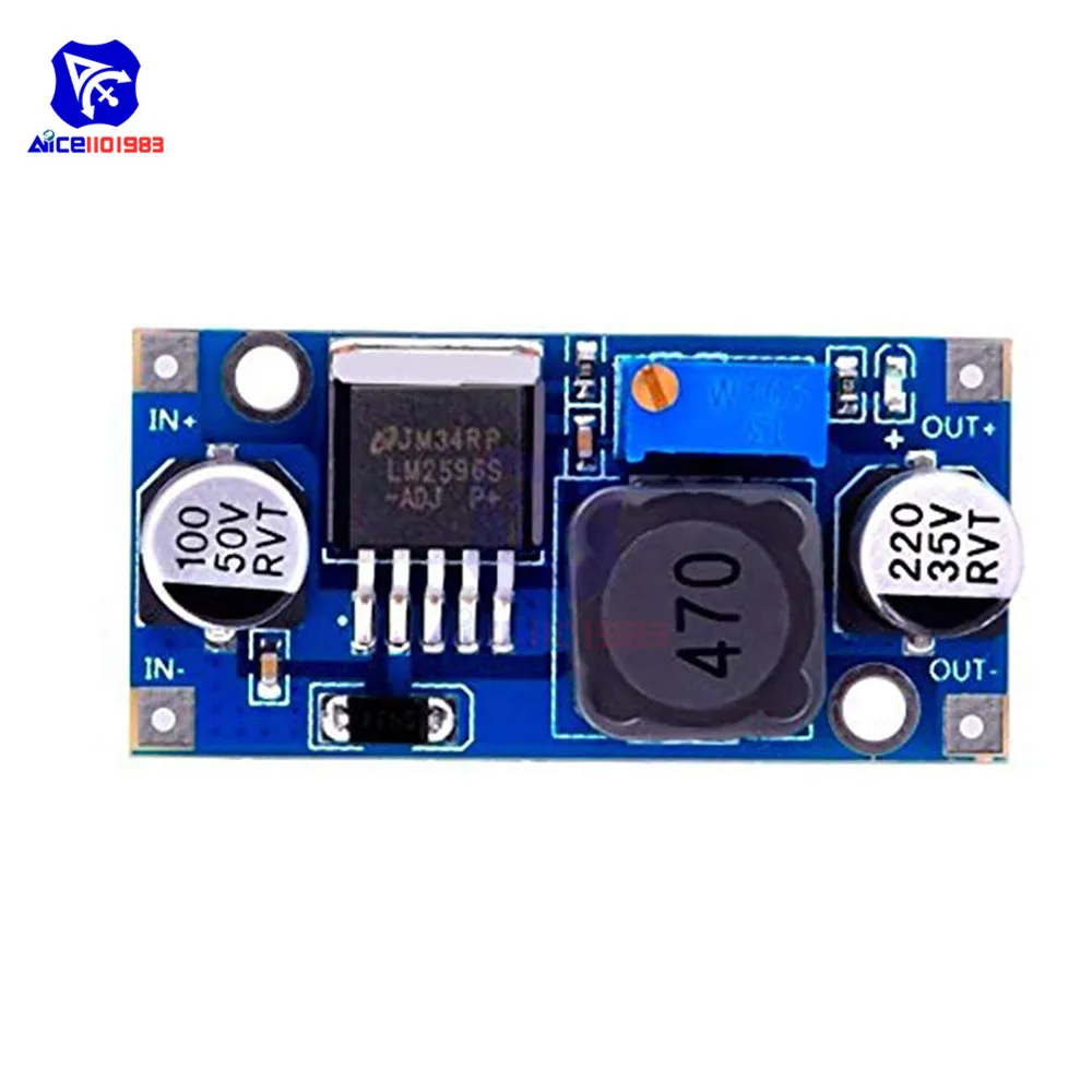 Diymore LM2596S DC 3 2 40 В до 1 25 35 в 3A Регулируемый понижающий преобразователь модуль