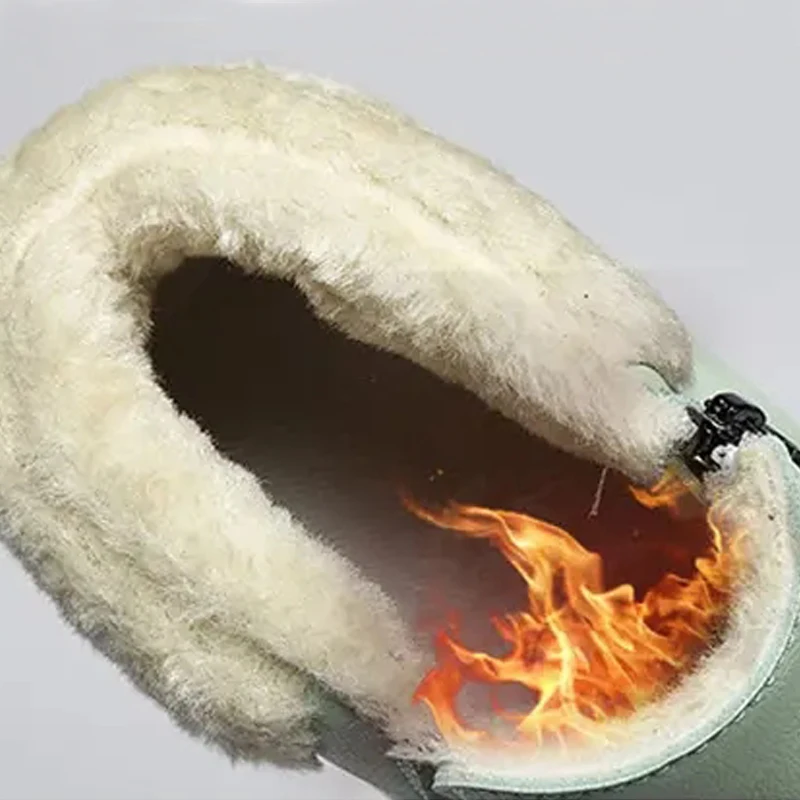 Winter Warm Short Boot for Women PU Leather Waterproof Fashion Female Snow Boots Plus Velvet Thickened Lady Cotton Shoes Flat