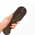 Мужской кожаный кошелек для монет, универсальный кошелек для самообороны для мужчин и женщин