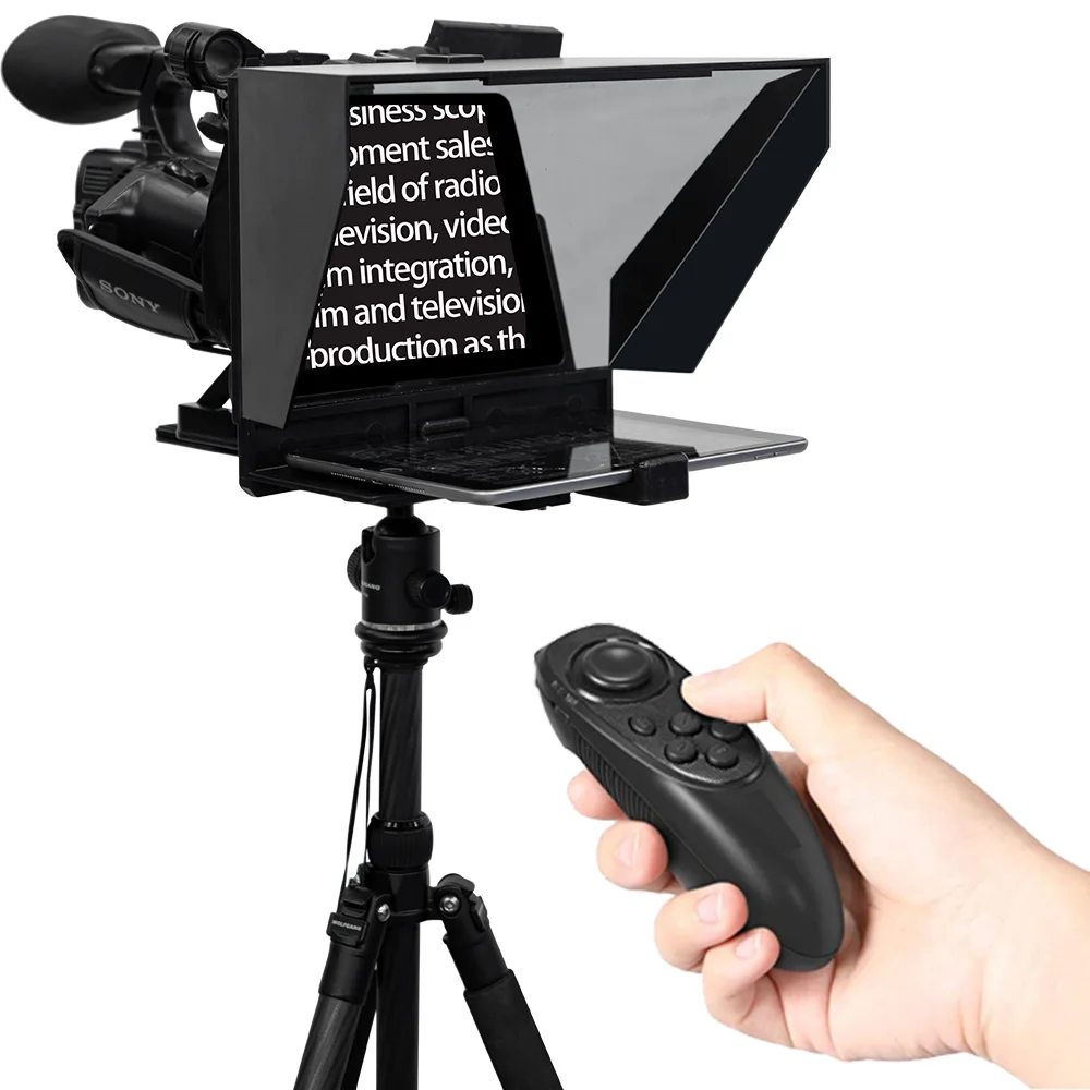 

Television broadcast autocue equipment pad tablet teleprompter for dslr cameras