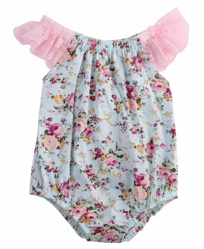 

Newborn Toddler Infant Baby Girl jumpsuit Bodysuit Floral Romper Outfit Sunsuit