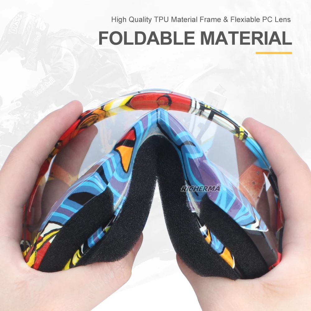 Антибликовые очки для мотокросса модные спортивные шлем питбайка мотоцикла