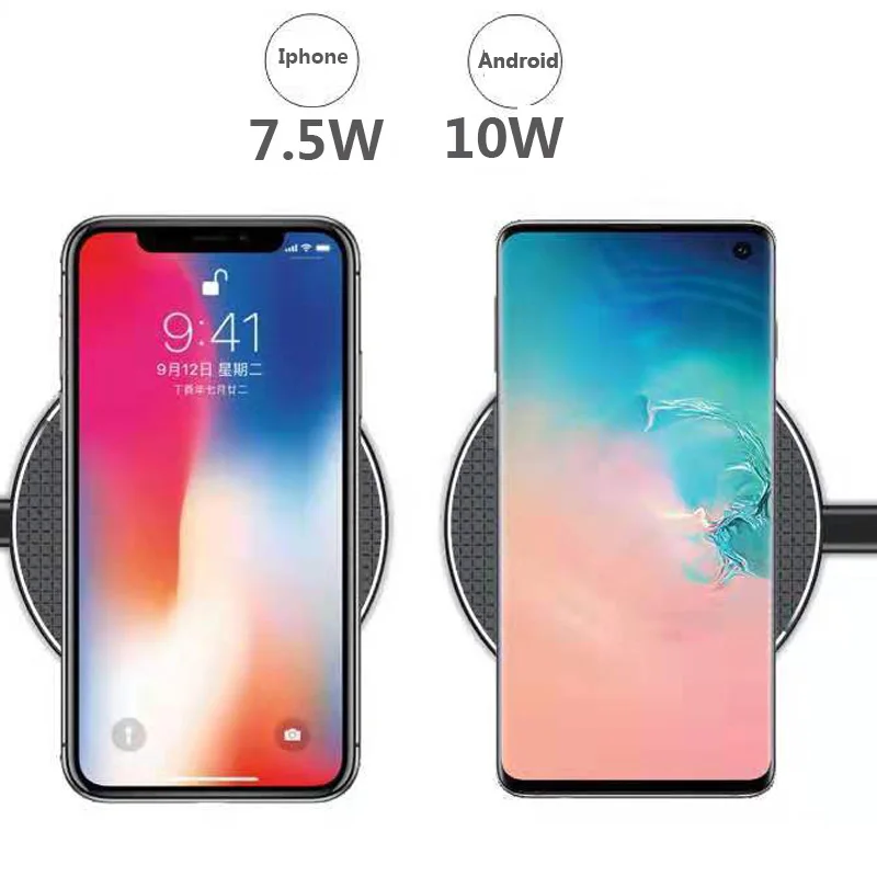 Беспроводное зарядное устройство QI для Huawei p20 p30 lite iPhone Xs Max X 8 Plus 10 Вт быстрая