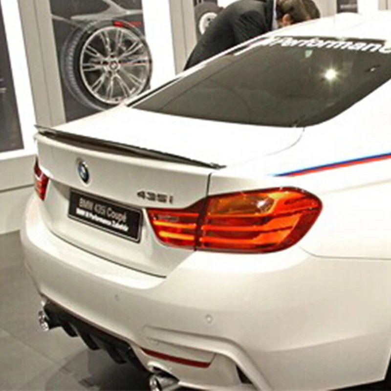 F32 P Стиль карбоновое волокно комплект кузова автомобиля задний багажник спойлер