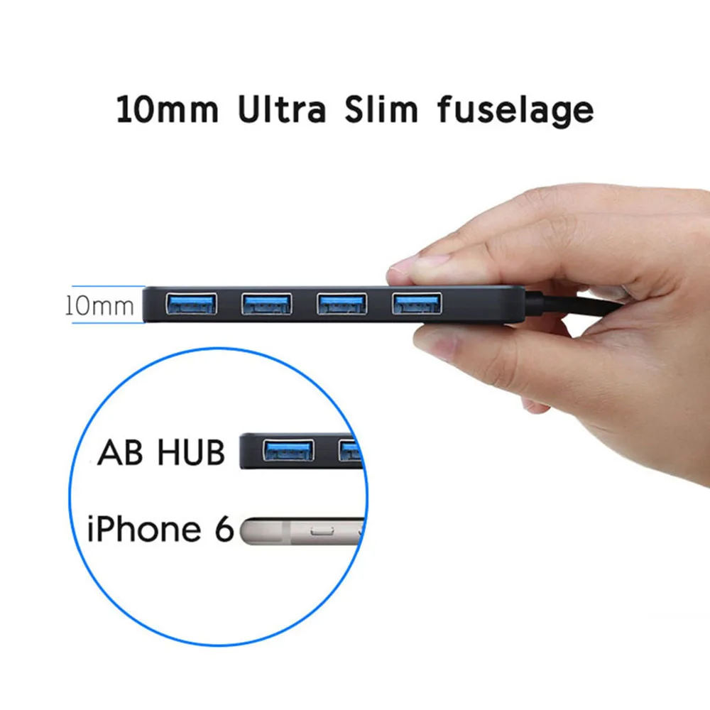 Acasis USB 3 0 концентратор 4 порта мульти usb-хаб 2 с адаптером питания для ПК