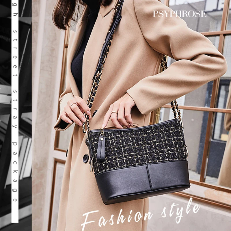 

gabrielle hobo bag Channel bag Women Handbag 2020 New Korean Fashion Casual Plaid Chain Shoulder Messenger Bag Famous Classic