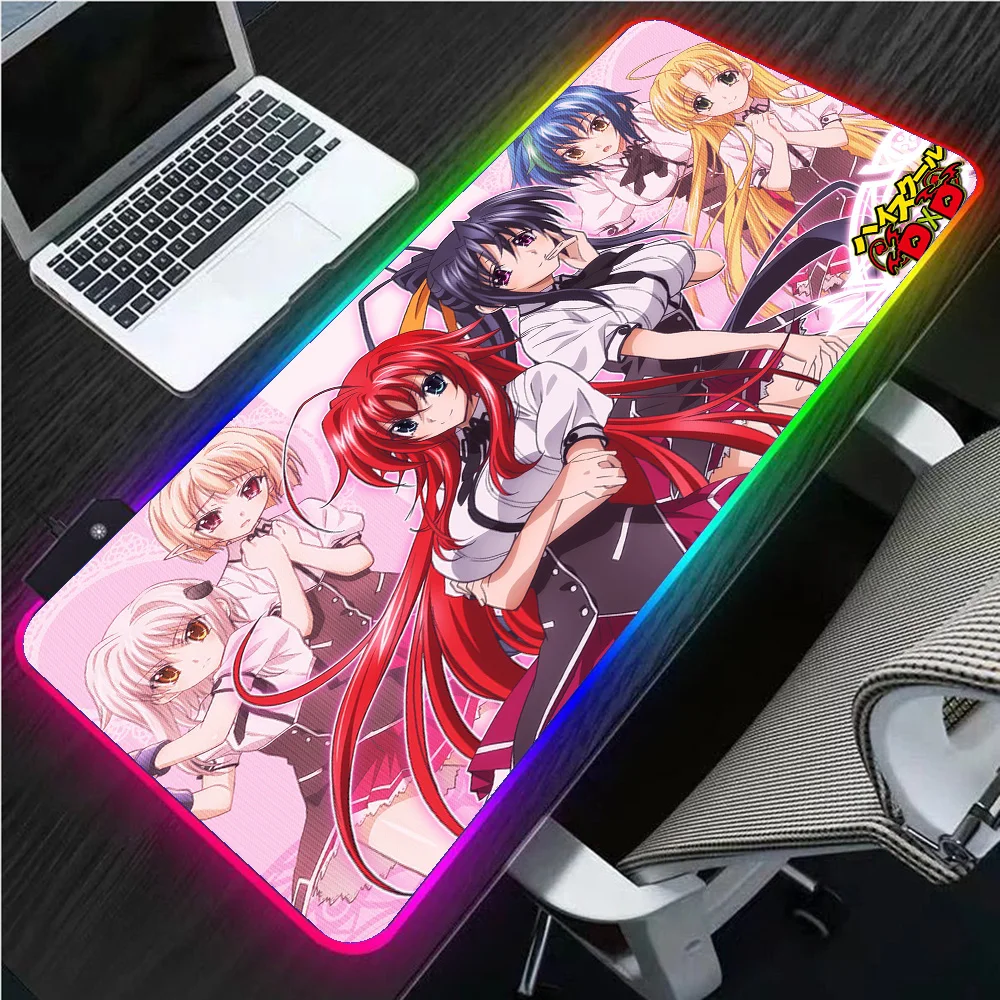 Коврик для мыши DXD в стиле аниме Rgb старшей школы цветной светодиодный USB коврик