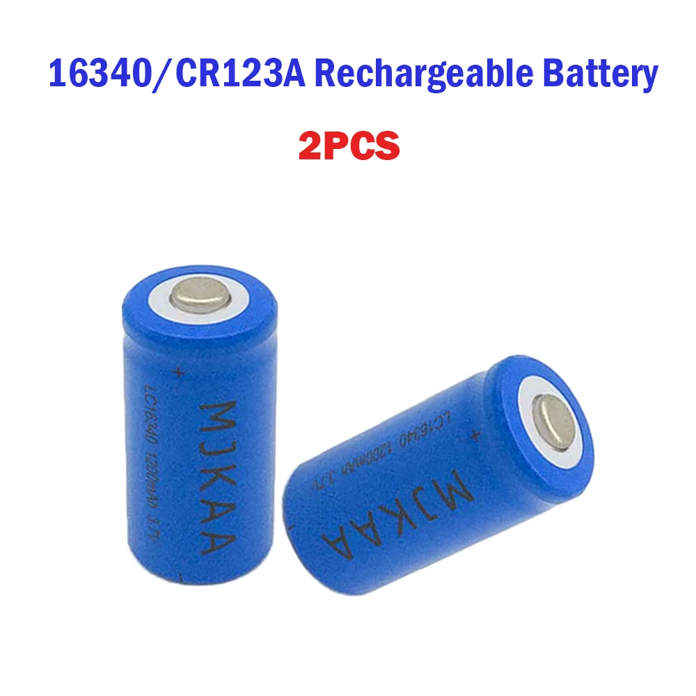 

2/4PCS 16340 3.7V Li-ion Rechargeable Battery 1200mAh CR123A Lithium Ion Batteries For Flashlight Laser