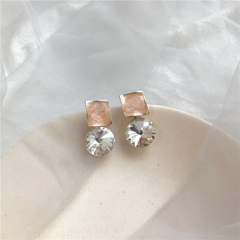 Женские большие круглые серьги-клипсы в Корейском стиле блестящие серьги без