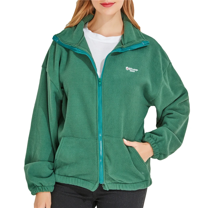 

Autumn Winter Sweatshirts Women Simple Hoodies Casual Zipper Long Sleeve Hoodie Fashion Tops Warm Coat