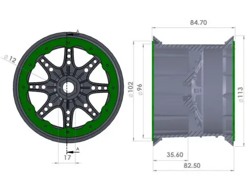 Оригинальные осевые шины BigfootTuck 17 мм 1/8 для внедорожников + колеса HPI 4 6 Flux 5 9 Tekno MT410